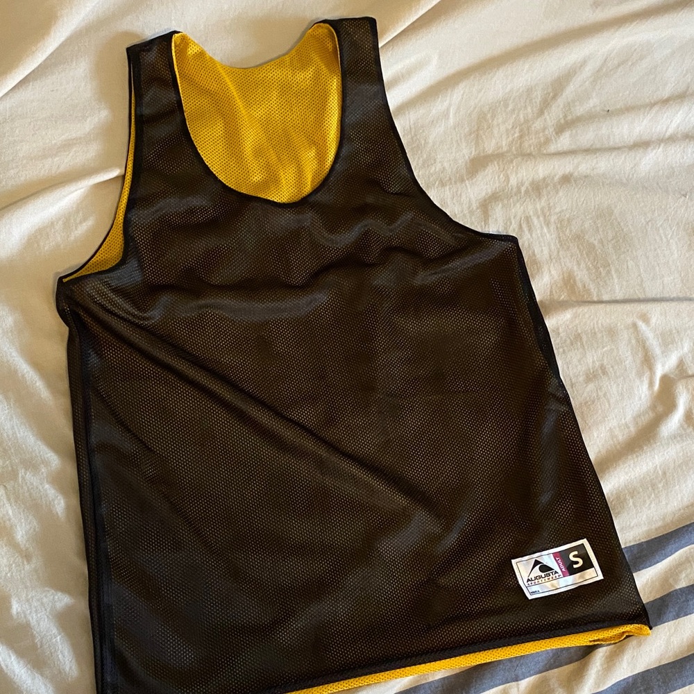 Augusta Sportswear Reversible Gold Yellow & Black Tank Top Jersey Sz S